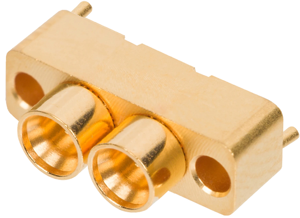 SMPM-XT Male PCB Surface Mount Connector, 2 Port, SB